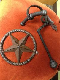 Iron décor (2) Texas and coat rack 202//269